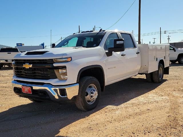 2025 Chevrolet Silverado 3500 HD Chassis Cab Work Truck in Summit White — front three-quarter view
