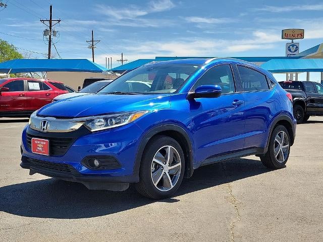 2021 Honda HR-V EX in Blue — front three-quarter view