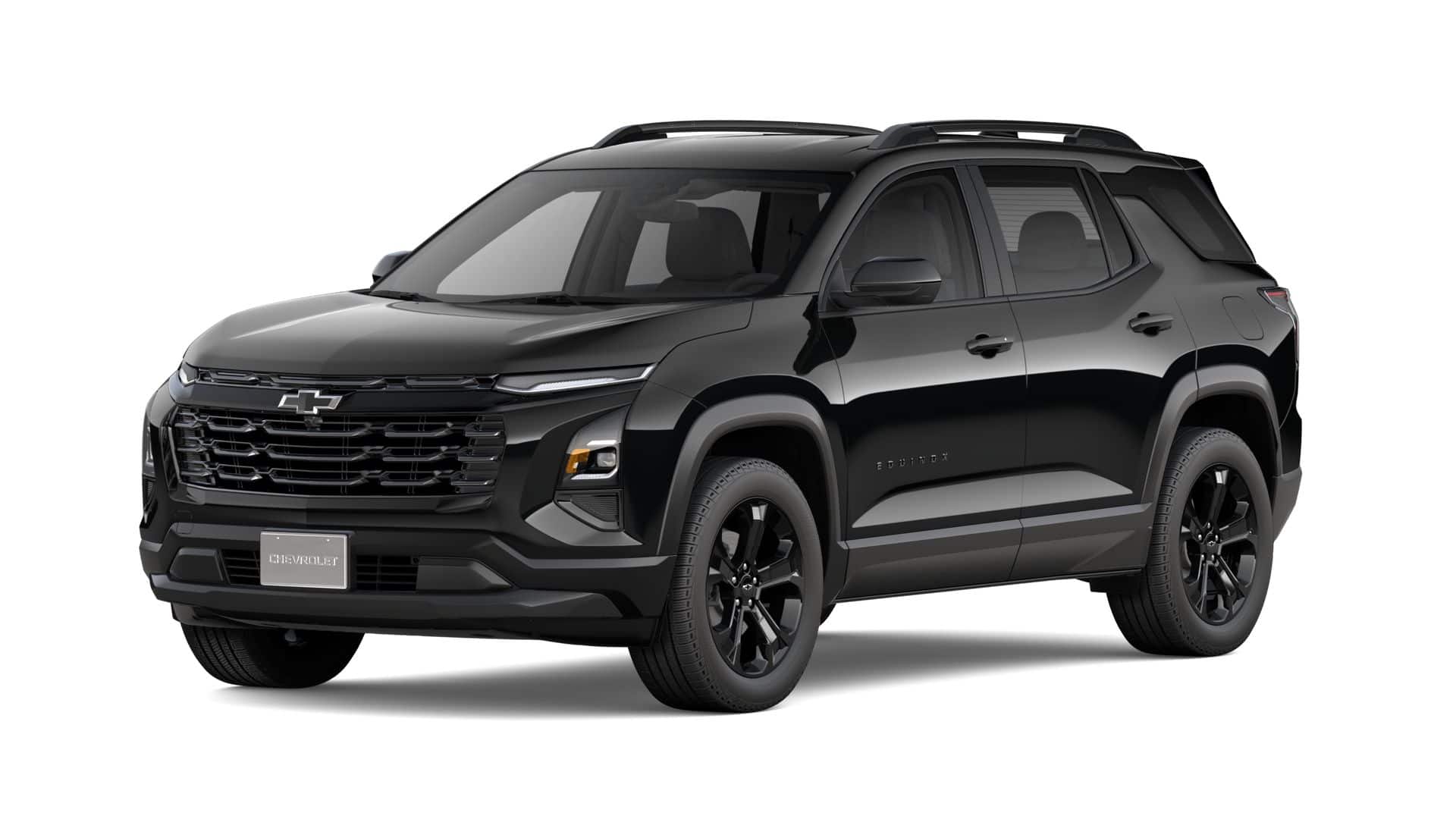 2027 Chevrolet Equinox FWD LT in Mosaic Black Metallic — front three-quarter view